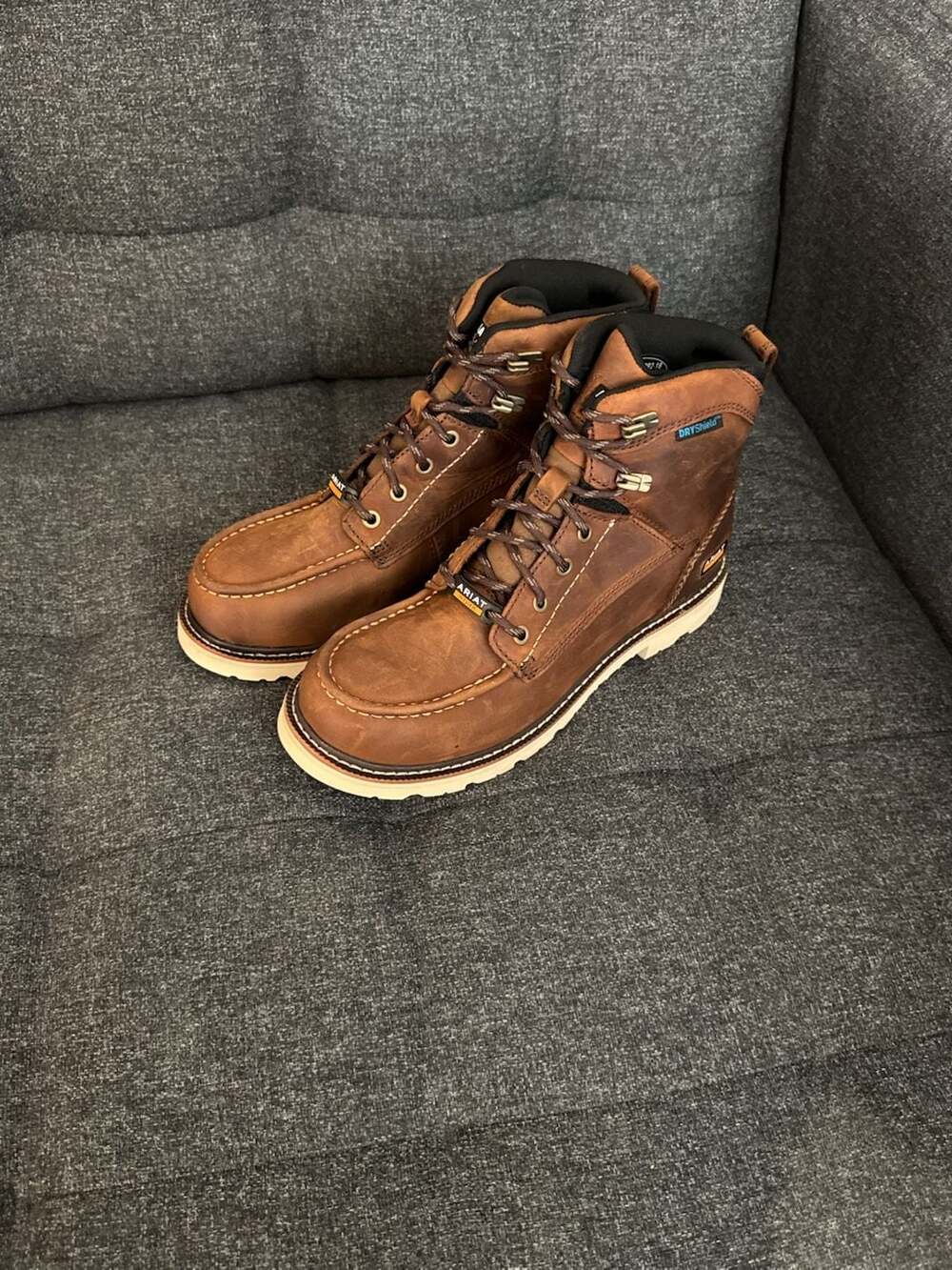 10W / 8.5M - Ariat Rebar Lift H2O waterproof Work Boots Distressed Brown
